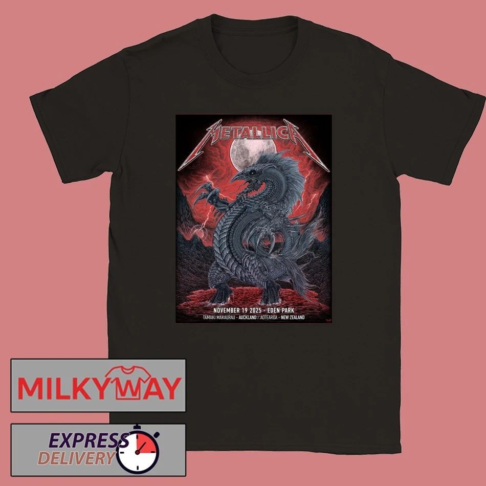 Metallica M72 Auckland Tāmaki Makaurau Poster – November 19, 2025 – Eden Park, New Zealand – Tour shirt