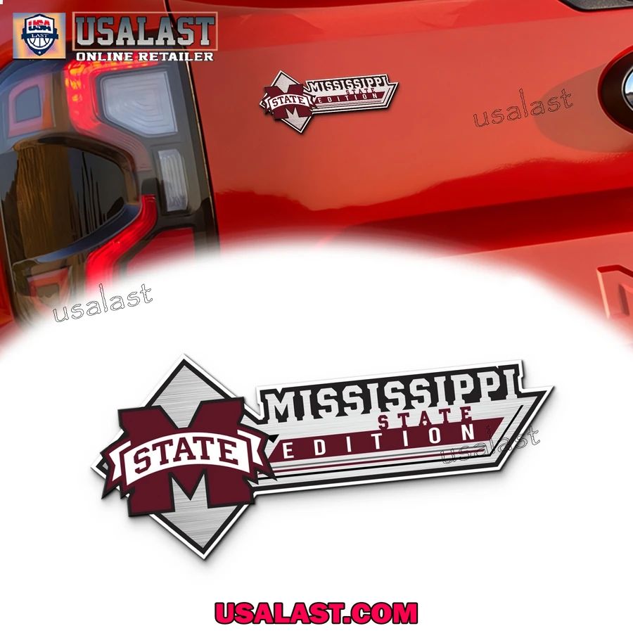 Mississippi State Bulldogs Edition 3D Car Badge Sticker