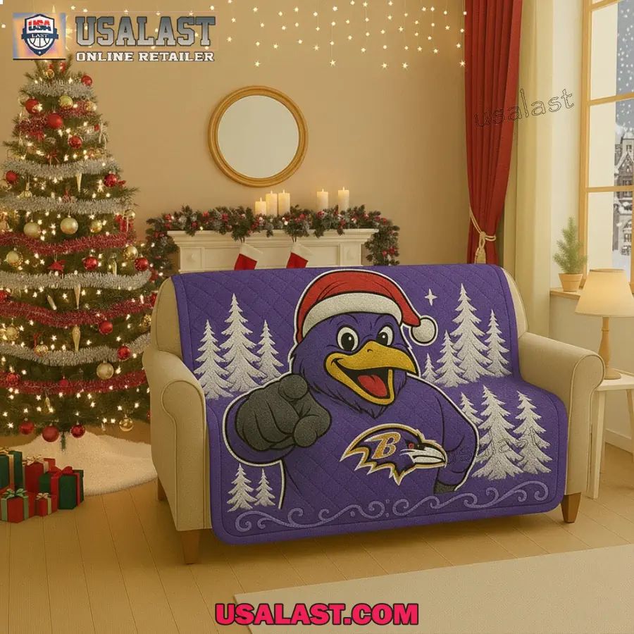 Baltimore Ravens Premium Christmas Fleece Blanket