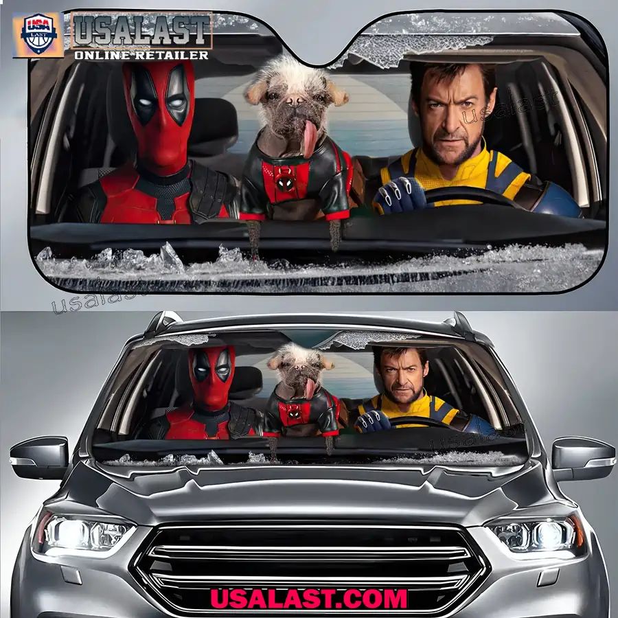 Deadpool And Wolverine Car Sunshade, Car Windshield Cover