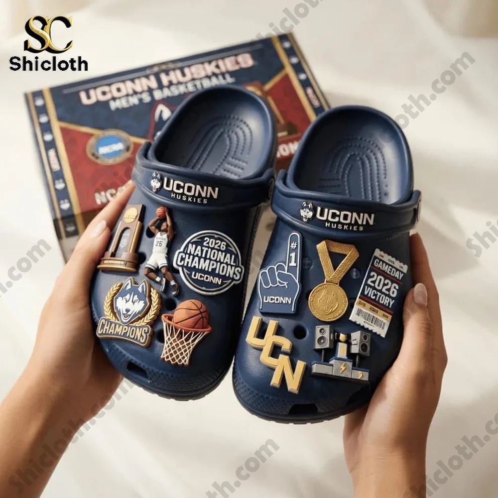 UConn Huskies National Champions 2026 Clogs Crocs