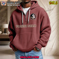 Florida State Seminoles Waffle Half Zip Hoodie