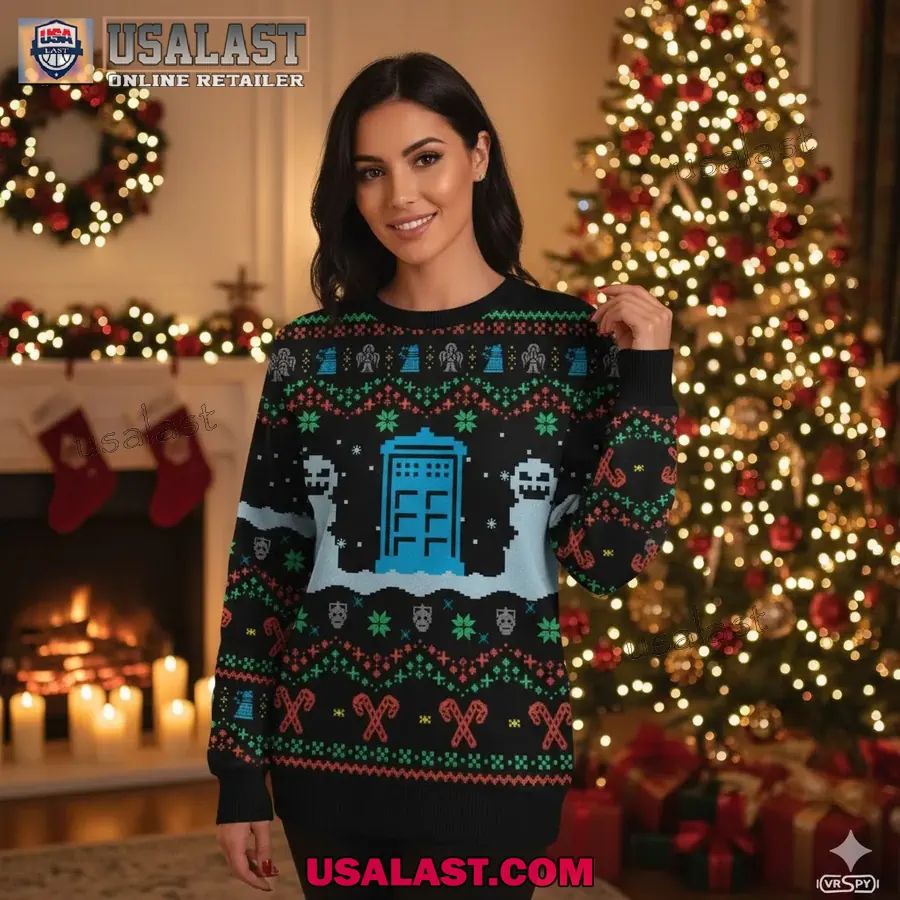 Doctor Who Black Ugly Christmas Sweater