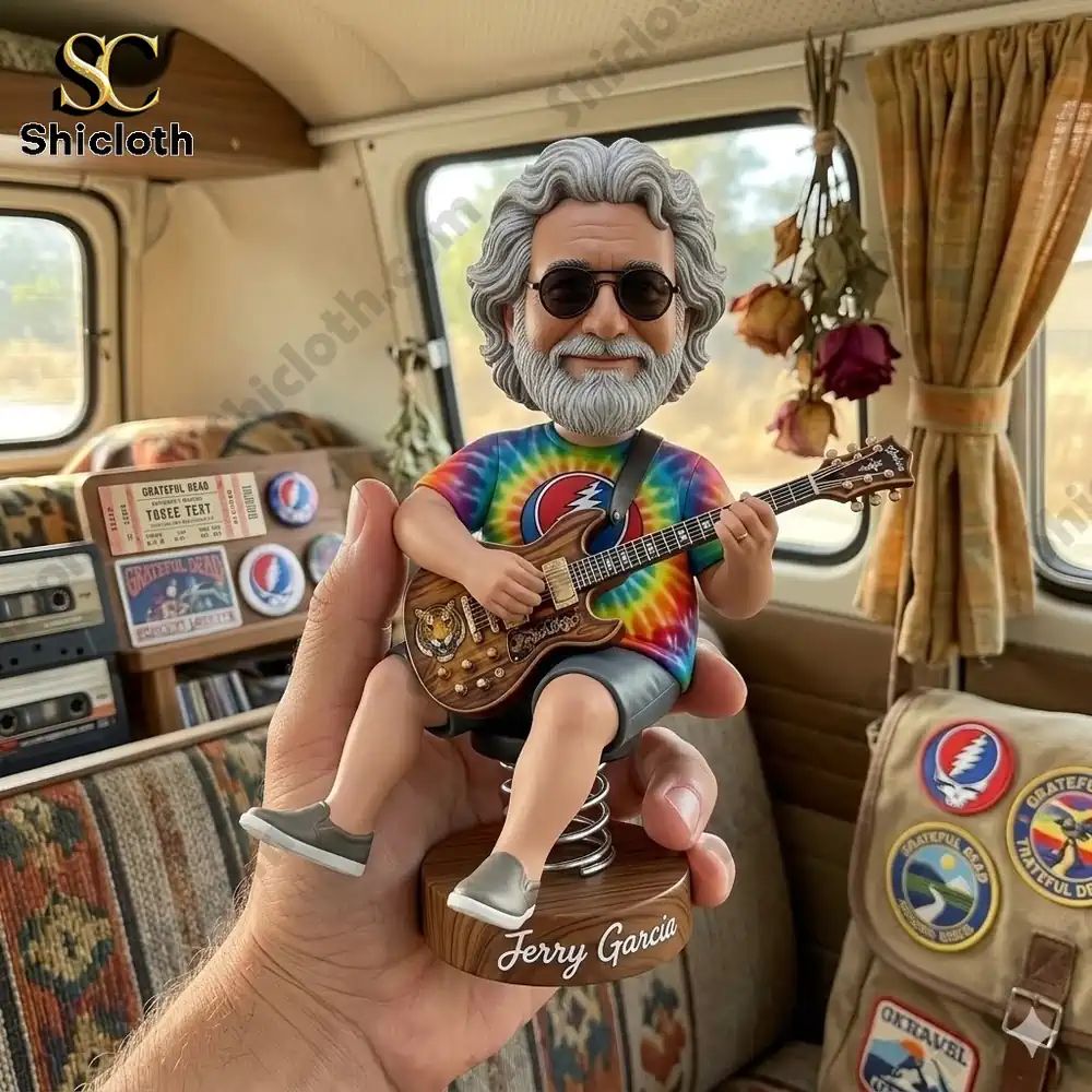 Grateful Dead Jerry Garcia Decor Car Dashboard Bobblehead