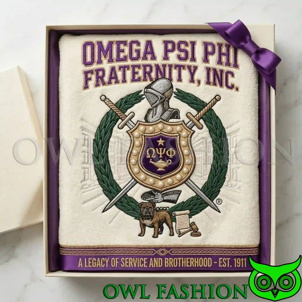 Omega Psi Phi Premium Bath Towels