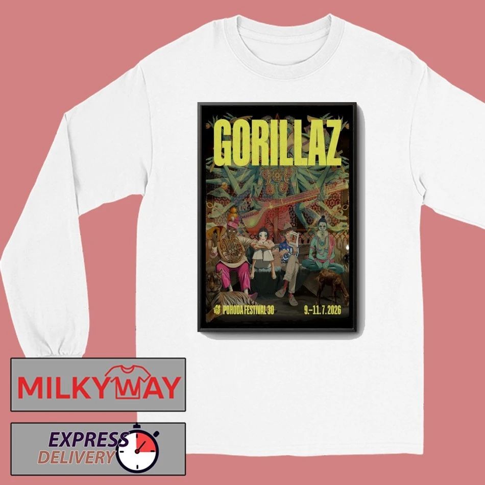 Gorillaz Jul 9-11 2026 Pohoda Festival Trenčín Slovakia Poster shirt