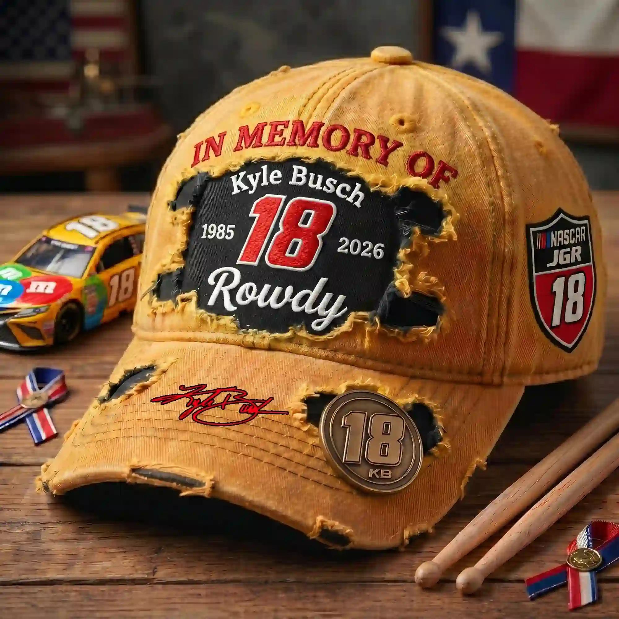 In Memory Of Kyle Busch Forever Rowdy Legends Never Lift Limited Cap
