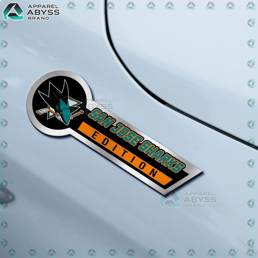 San Jose Sharks Edition 3D Engraved Car Name Emblem