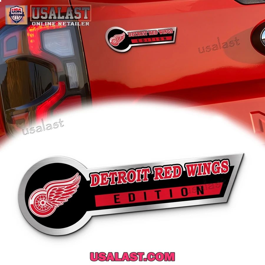 Detroit Red Wings Edition 3D Engraved Car Name Emblem