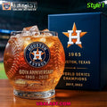 Houston Astros 60th Anniversary Wine Glass