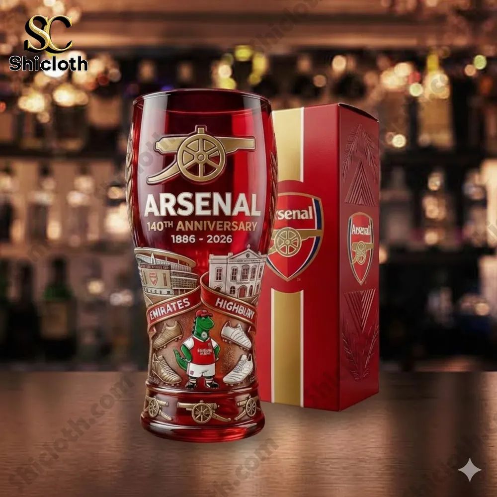 Arsenal 140th Anniversary 1886-2026 Beer Glass