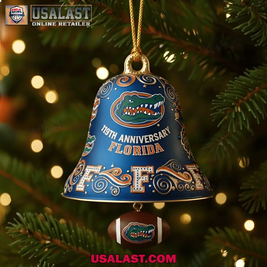 Florida Gators 119th Anniversary Christmas Bell Ornament