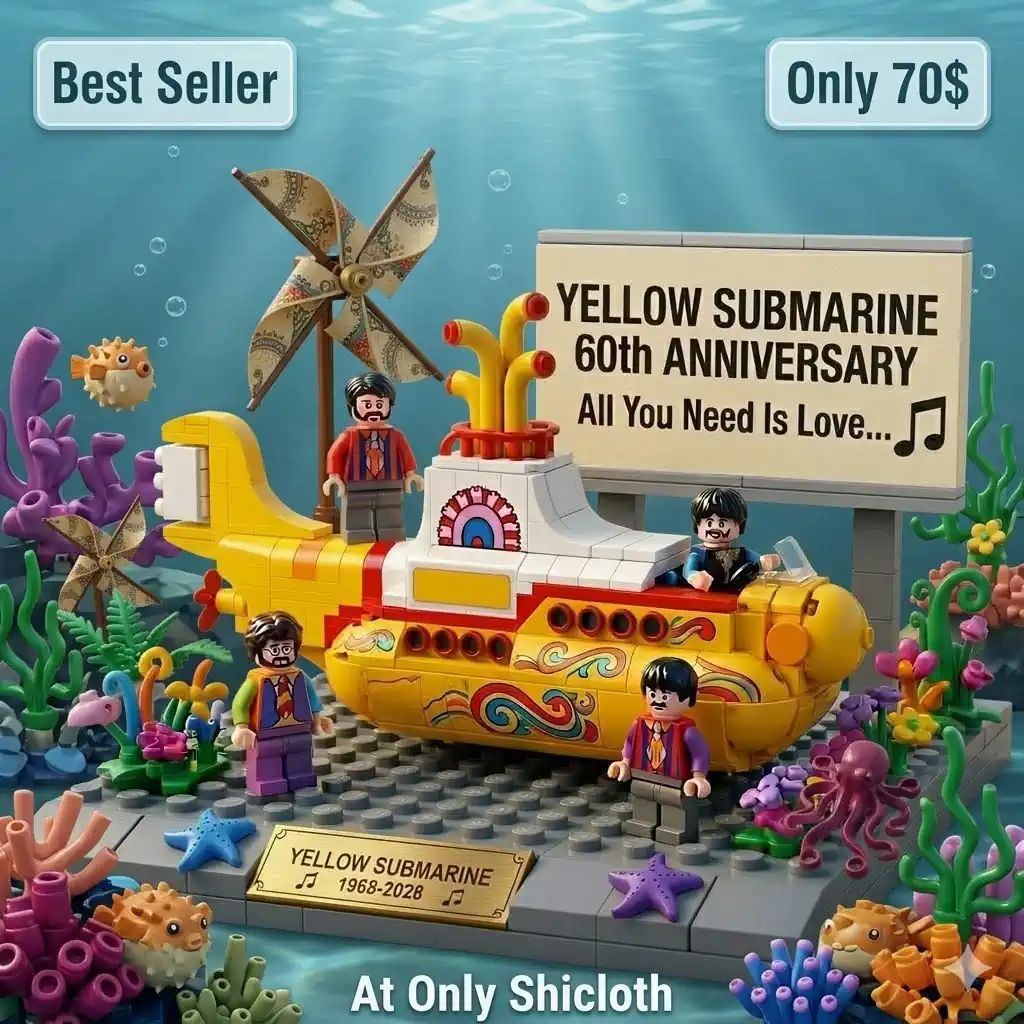 Yellow Submarine 60th Anniversary Building Brick