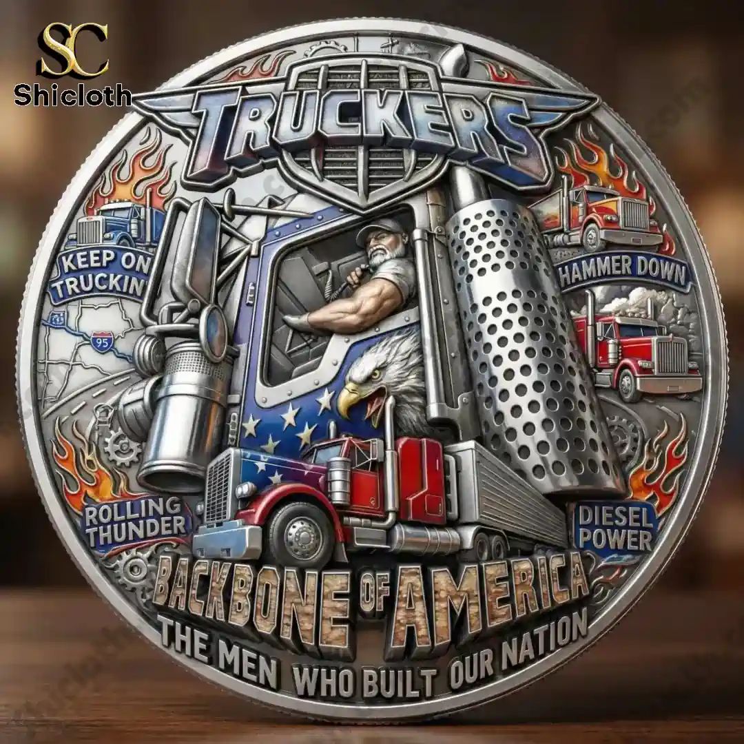 Truckers Backbone of America The Men Who Built Our Nation Coin