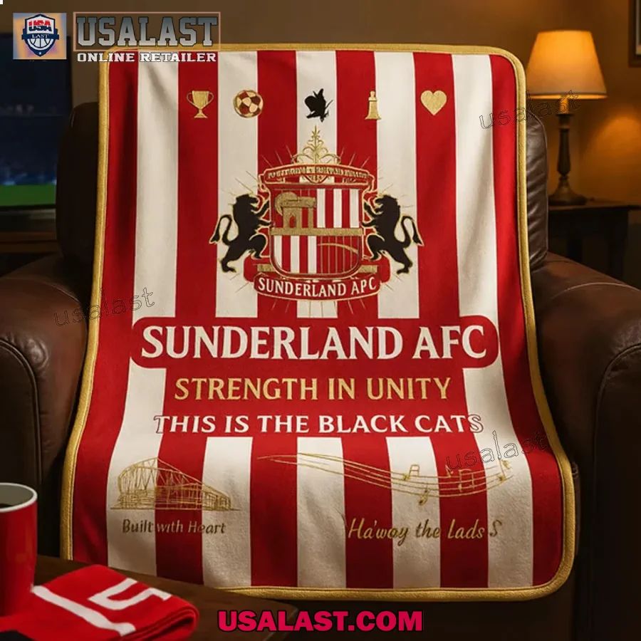 Sunderland AFC The Black Cats Match Day Blanket