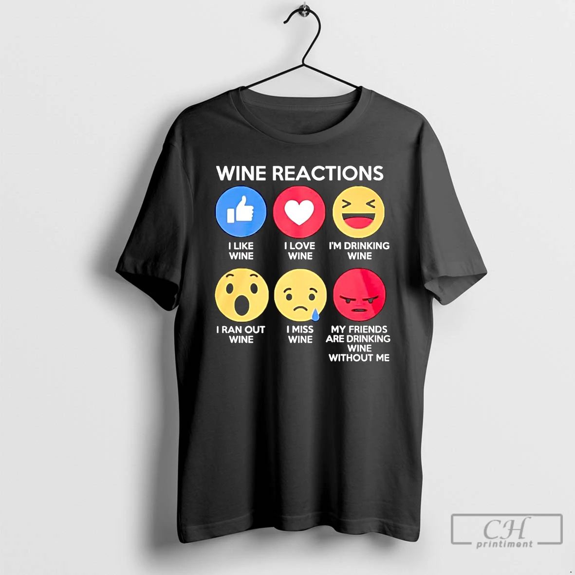 Premium Wine Reactions My Friends Are Drinking Wine Without Me T Shirts