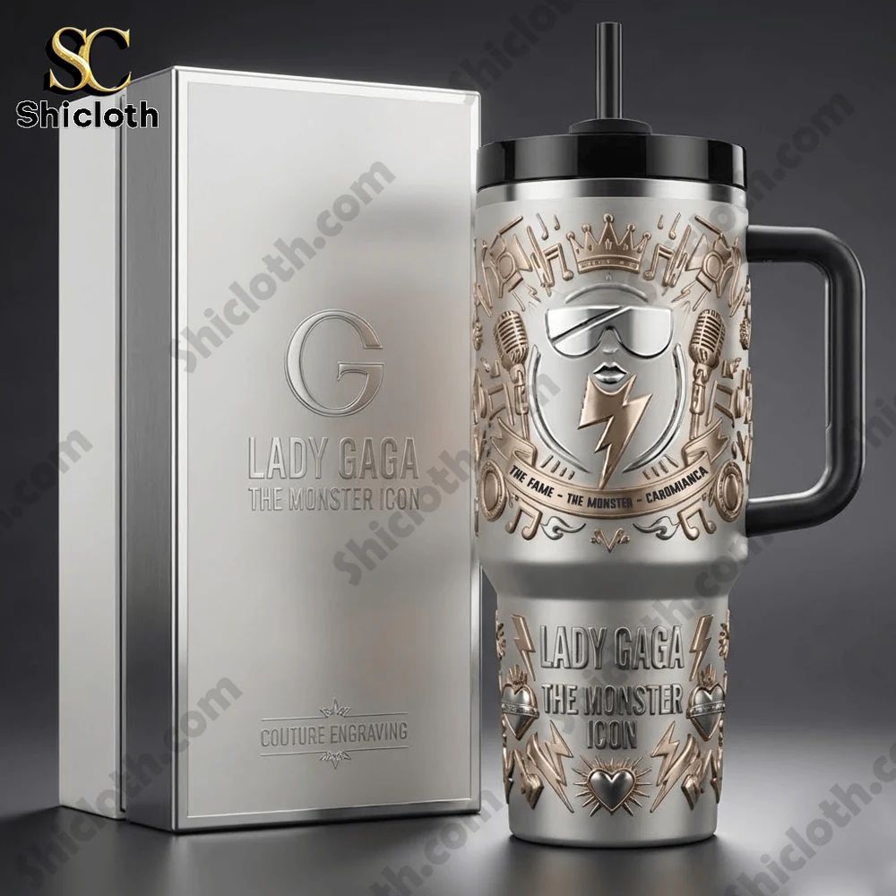 Lady Gaga The Monster Icon 40oz Tumbler With Handle