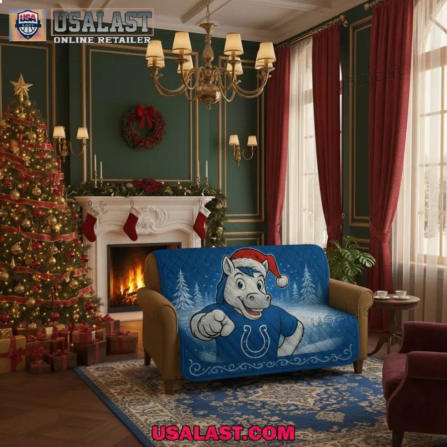 Indianapolis Colts Premium Christmas Fleece Blanket