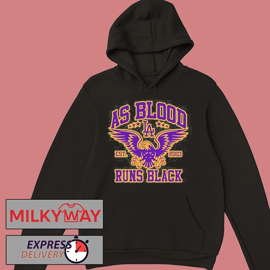 As Blood Runs Black Eagle Crest Purple n Gold T-Shirt