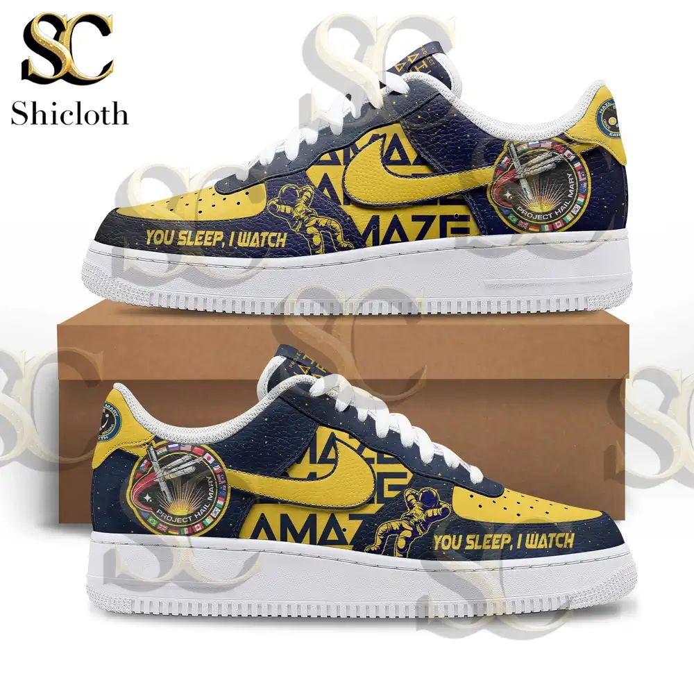 Project Hail Mary Astronaut Art You Sleep I Watch Sneakers