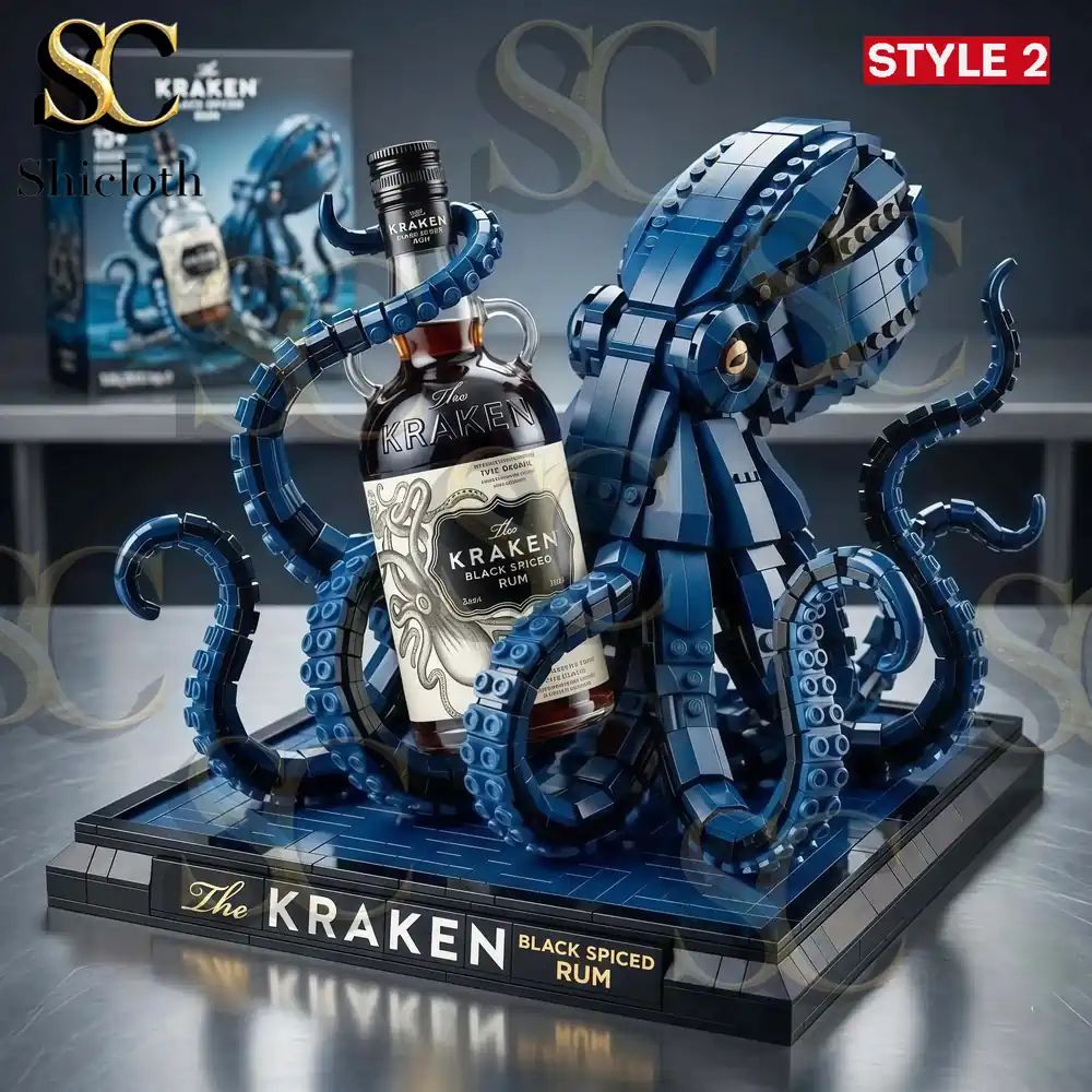 The Kraken Black Spiced Rum Building Set
