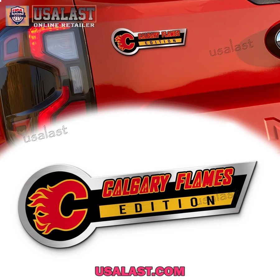 Calgary Flames Edition 3D Engraved Car Name Emblem