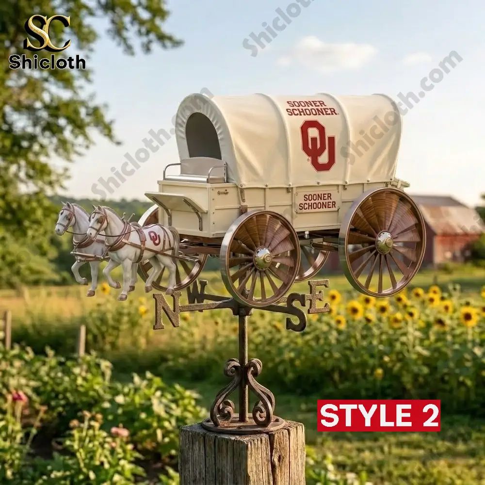 Oklahoma Sooners Schooner Custom Wind Spinner For Garden