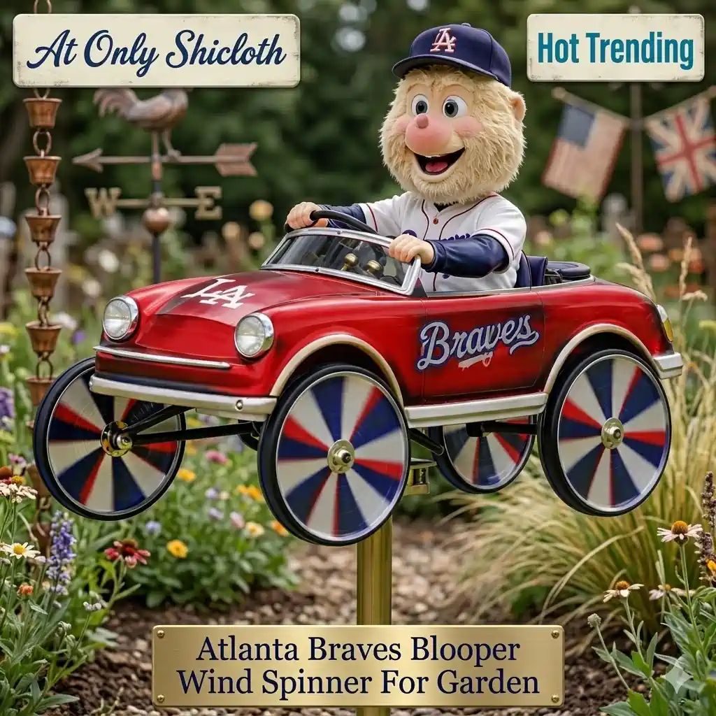 Atlanta Braves Blooper Wind Spinner For Garden