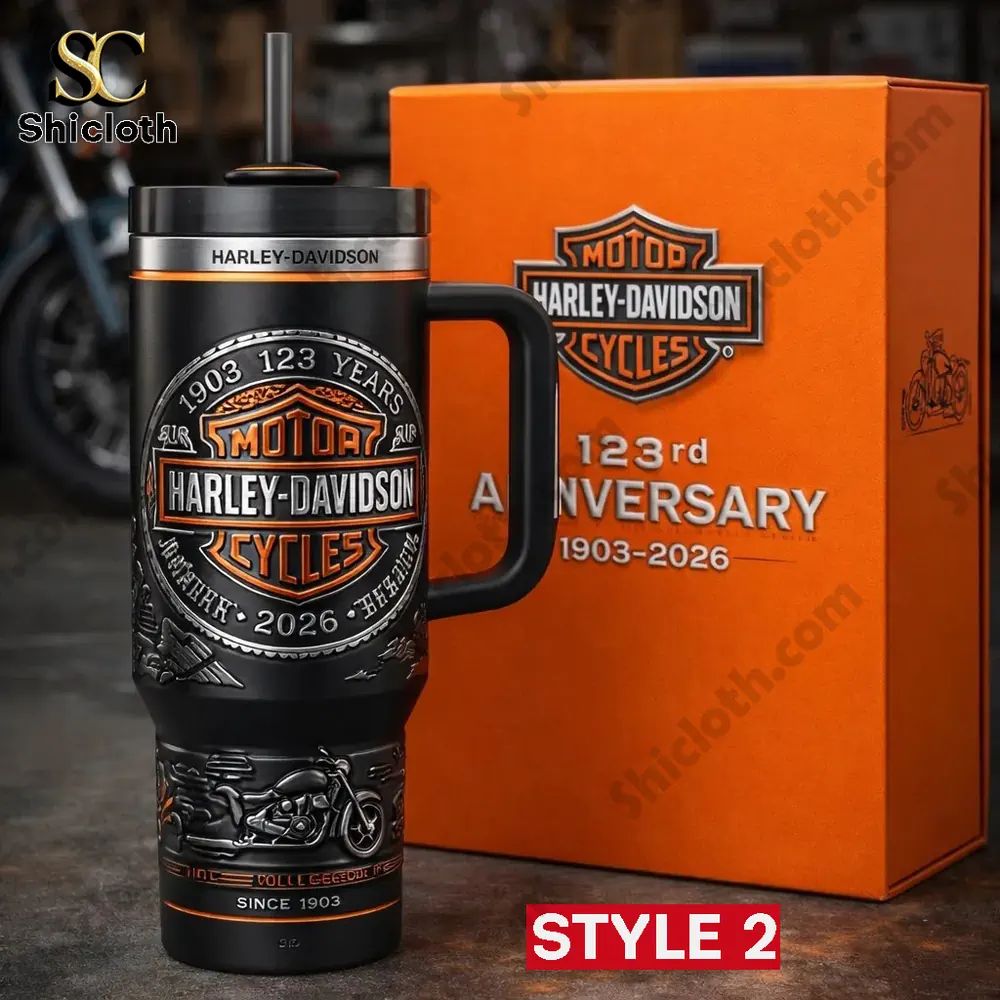 Harley 123rd Anniversary 3D Relief Rider Tumbler