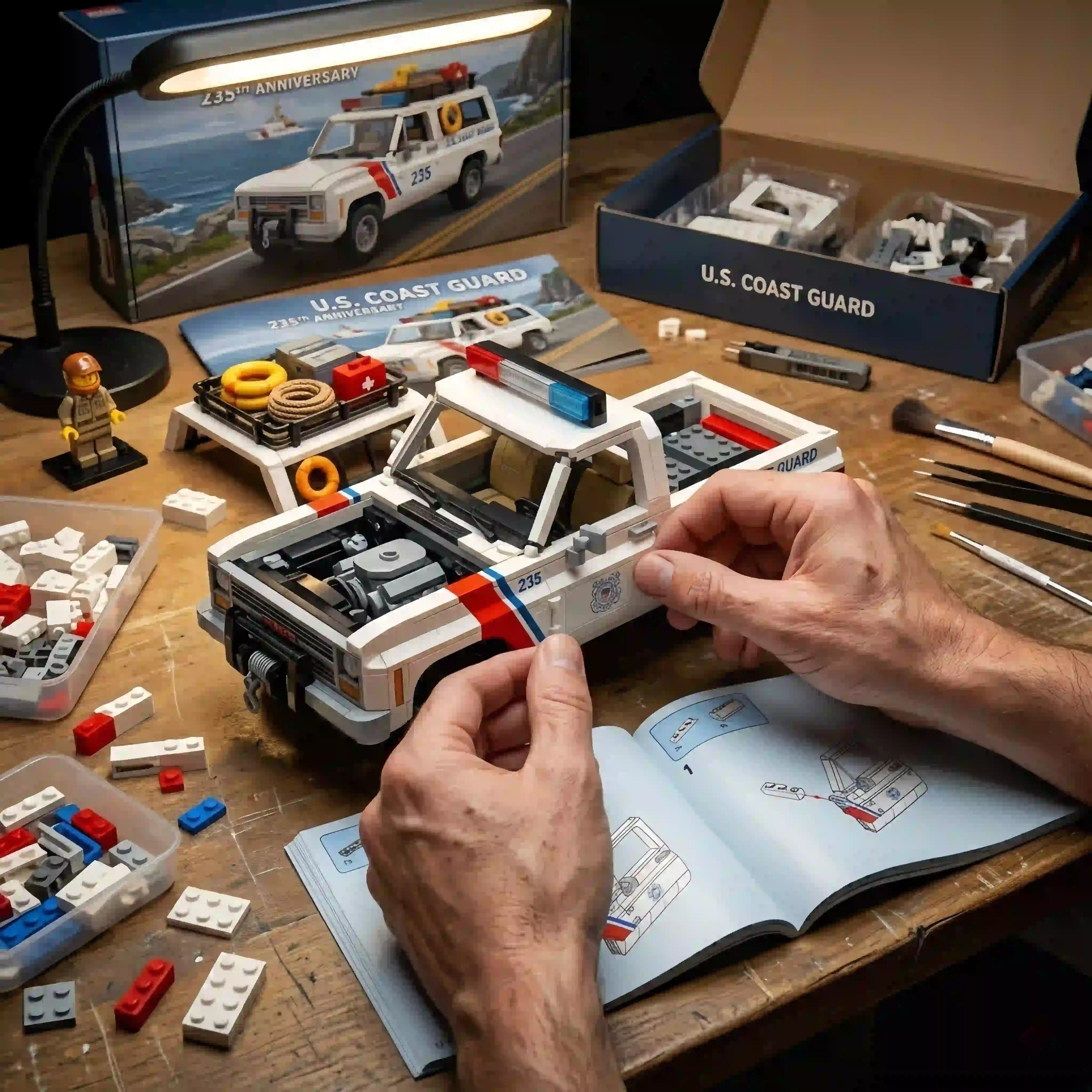 U.S. Coast Guard 235th Anniversary 1980s Utility Rescue Truck Building Brick Set