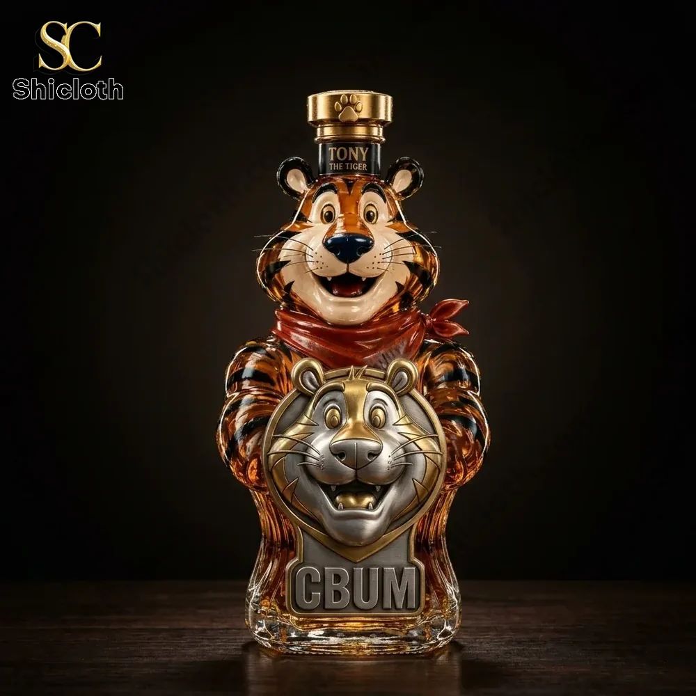 Tony the Tiger Kellogg?s Frosted Flakes Chris Bum Whiskey Bottle