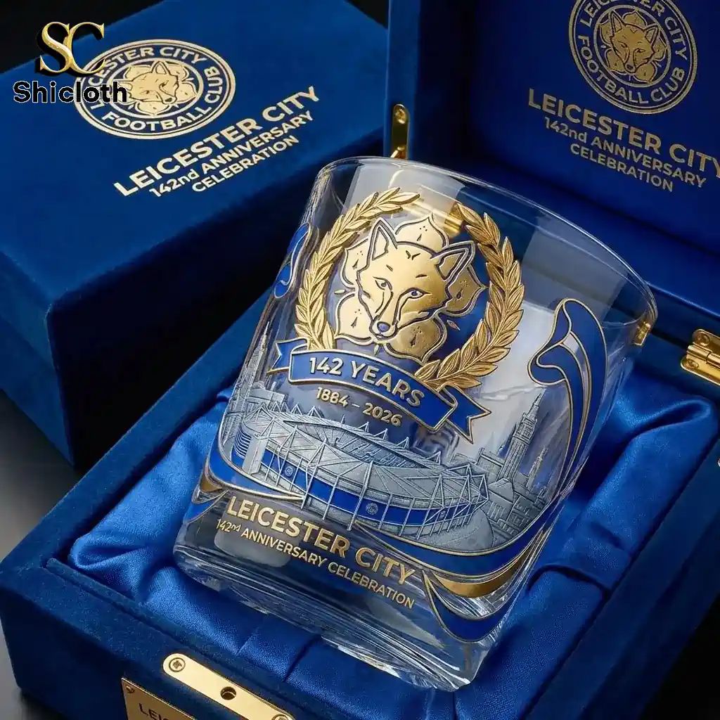 Leicester City 142Nd Anniversary Whiskey Glass