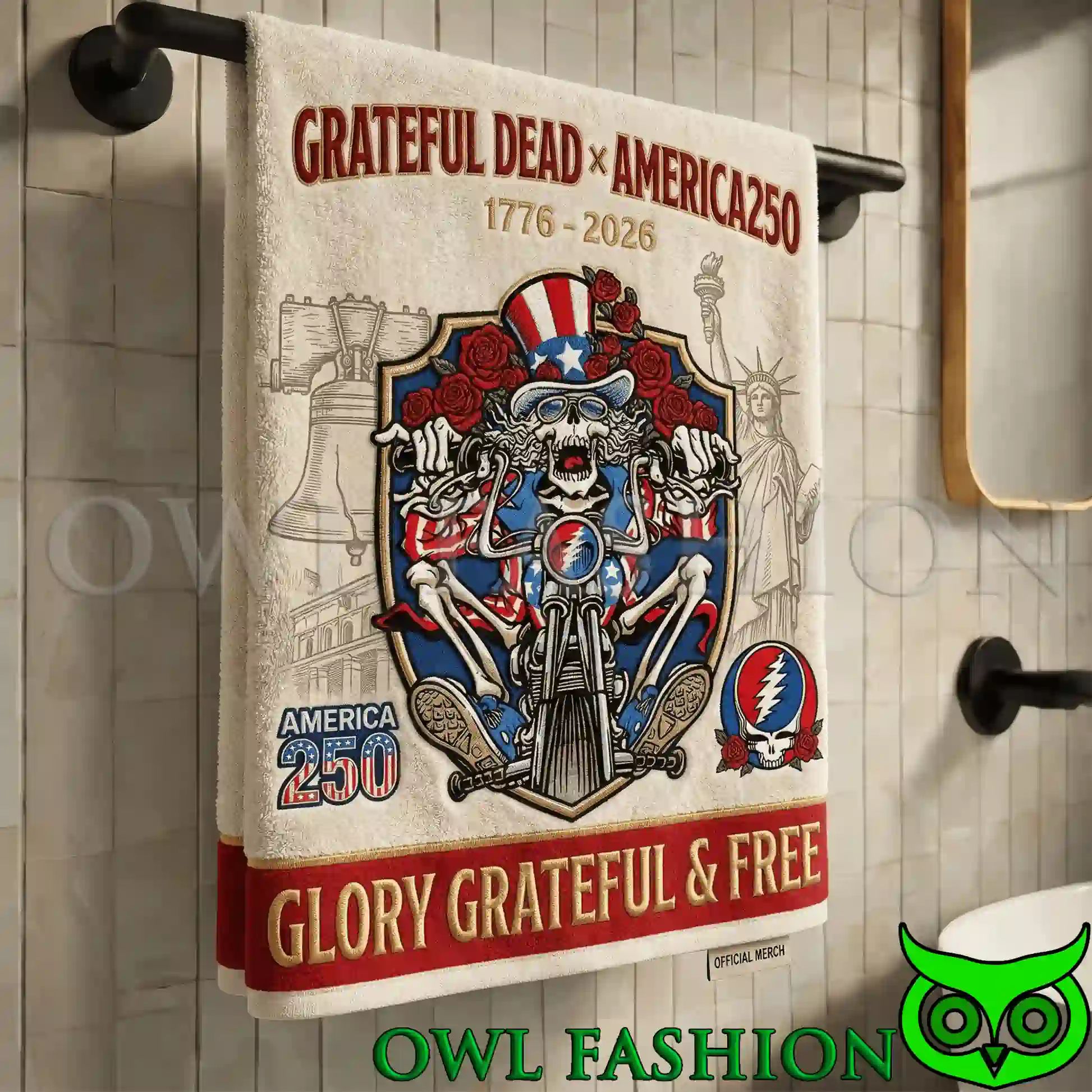 Grateful Dead America 250 Collection Premium Bath Towels