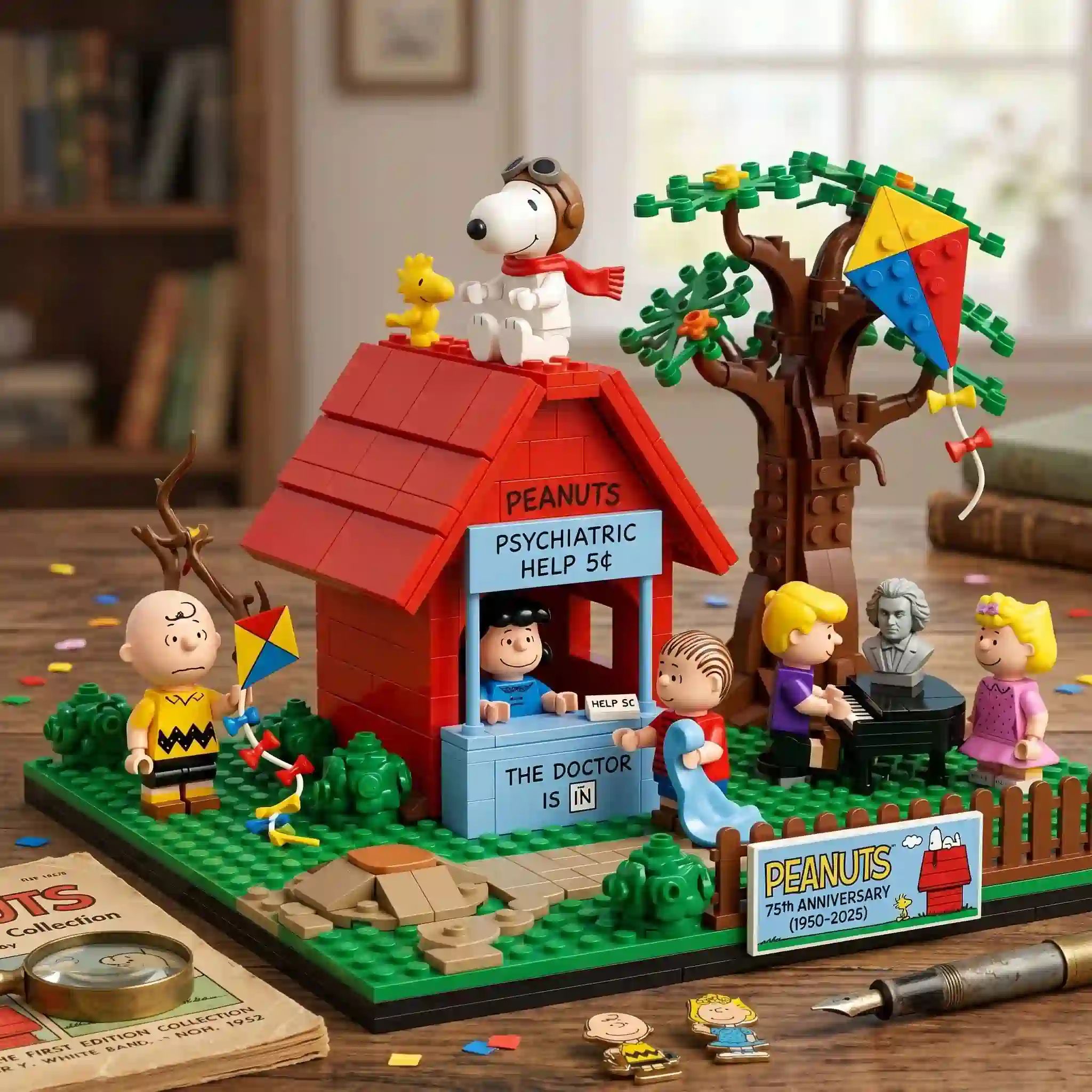 Peanuts 75th Anniversary Building Brick Set