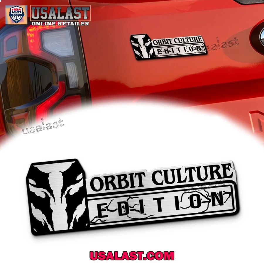 Orbit Culture 3D Engraved Car Emblem Badge