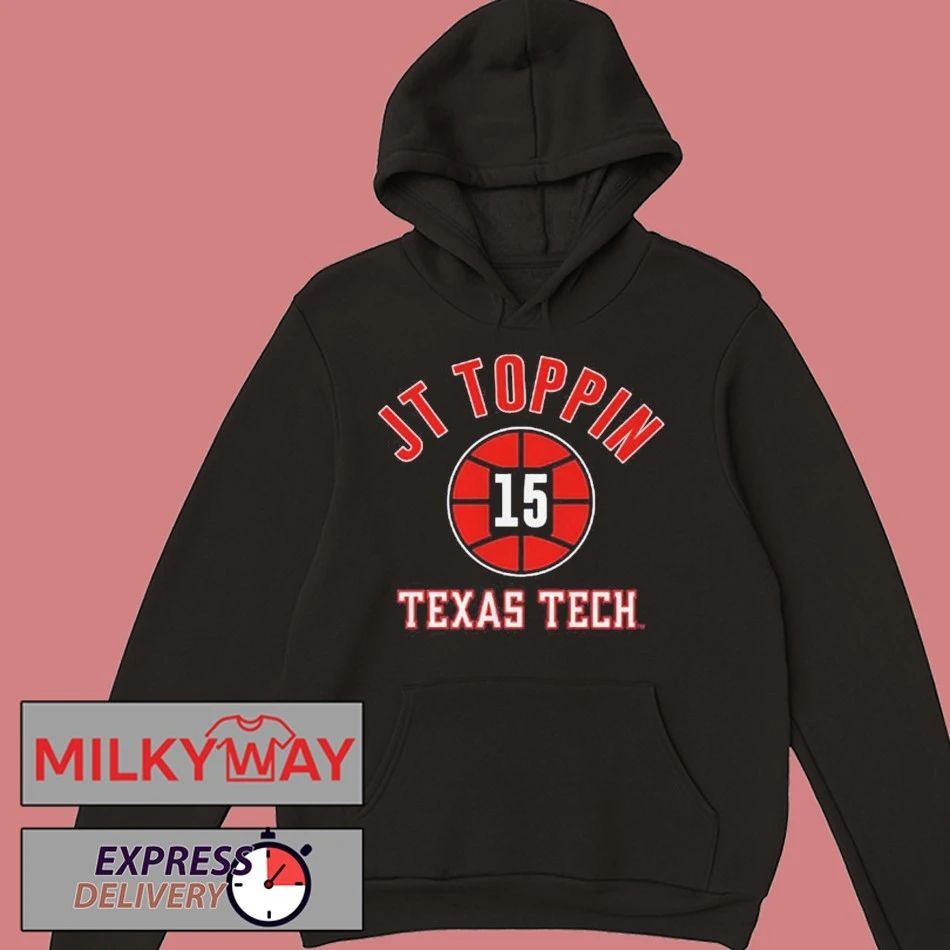 Texas Tech Basketball Jt Toppin Name Number Ball T-shirt