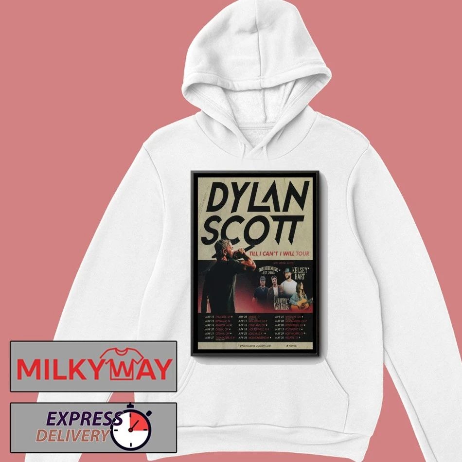 Dylan Scott Till I Can’t I Will Tour 2026 Poster shirt
