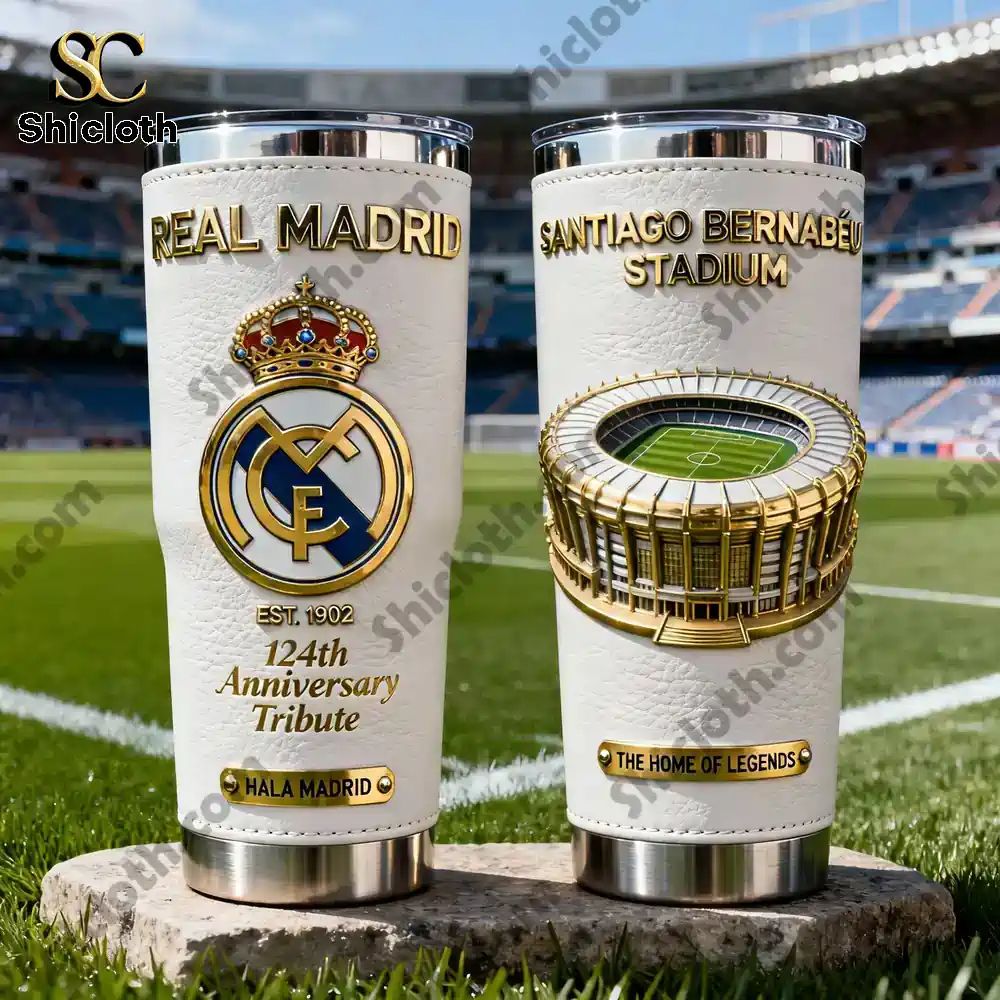 Real Madrid 124th Anniversary Stainless Tumbler Cup
