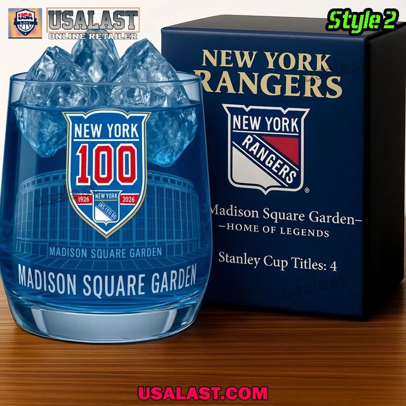 New York Rangers 100th Anniversary 15oz Wine Glass
