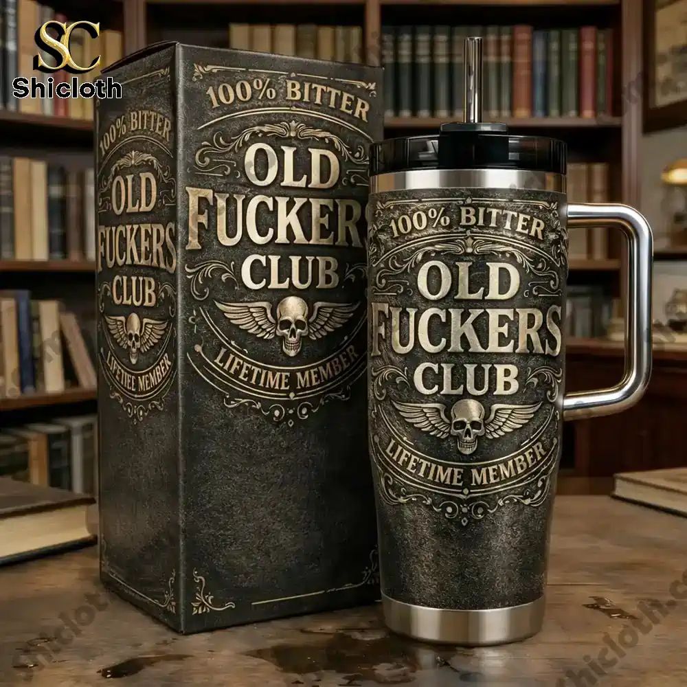 Premium Old Fuckers Club Still Kicking Insulated Tumbler With Handle