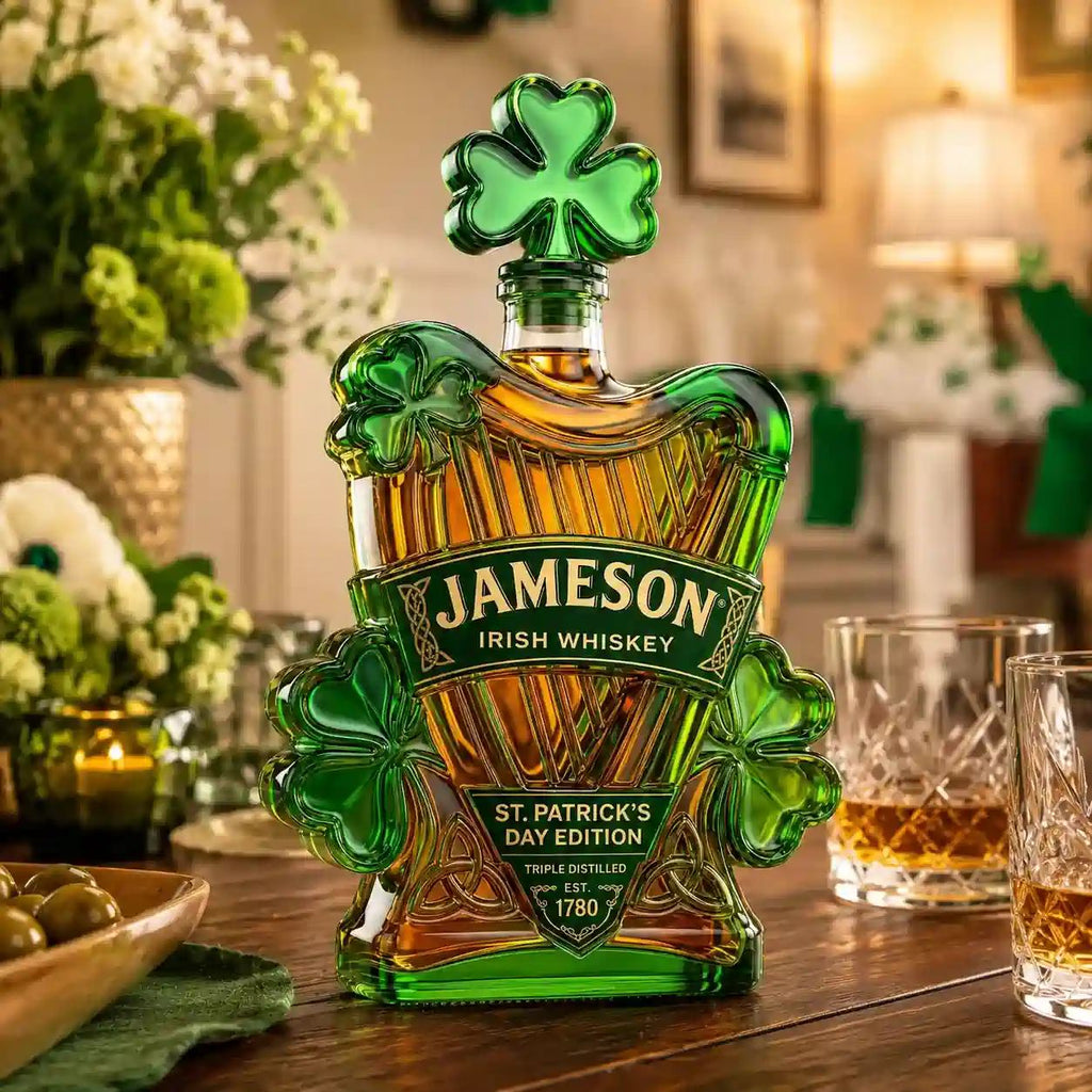 Jameson St. Patrick’s Day Limited Edition Celtic Harp Irish Whiskey Collectible Bottle