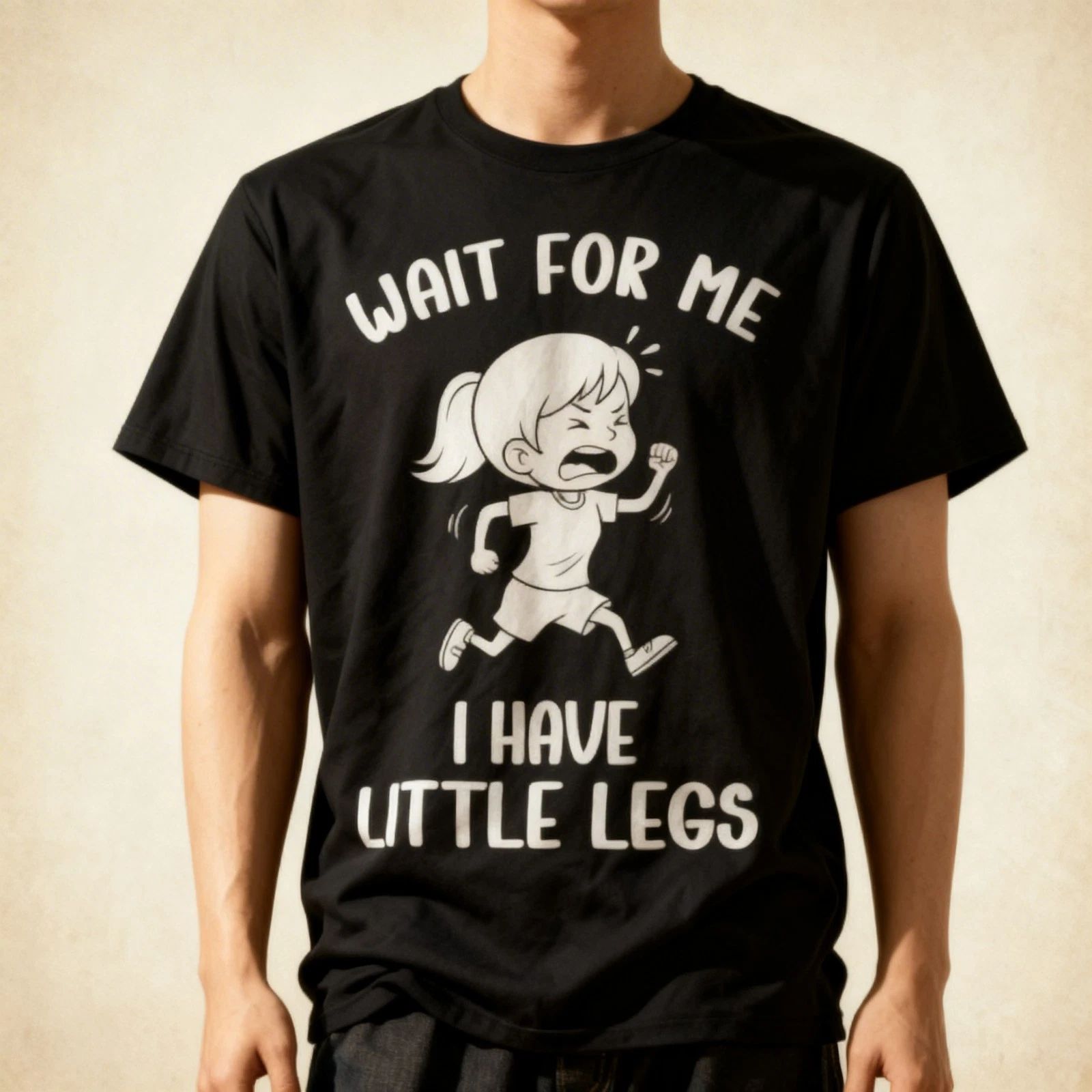 Funny Short Legs Meme Women Wait for Me - I Have Little Legs T-Shirt