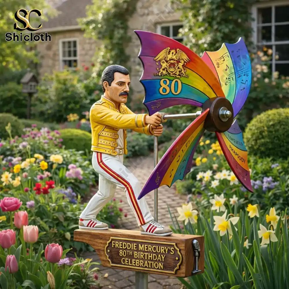 Freddie Mercury 80th Birthday Celebration Wind Spinner For Garden