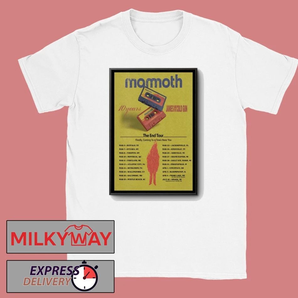 Poster Mamoth 10 Years The End Tour 2026 shirt
