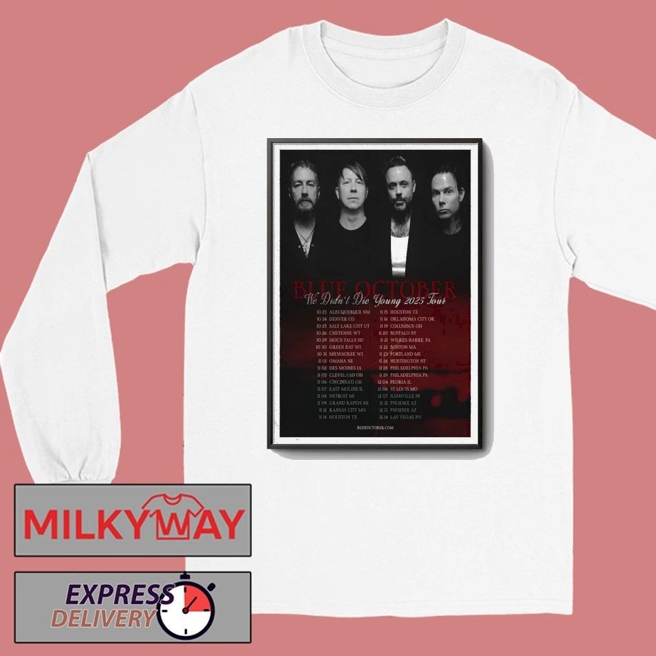 Blue October Fall Tour 2025 Poster shirt