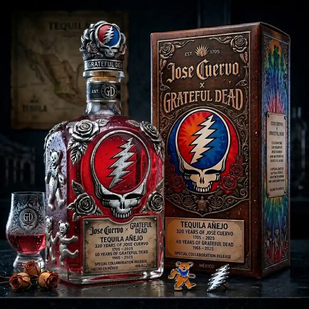 Jose Cuervo 320th x Grateful Dead 60th Anniversary Collector’s Whiskey Bottle