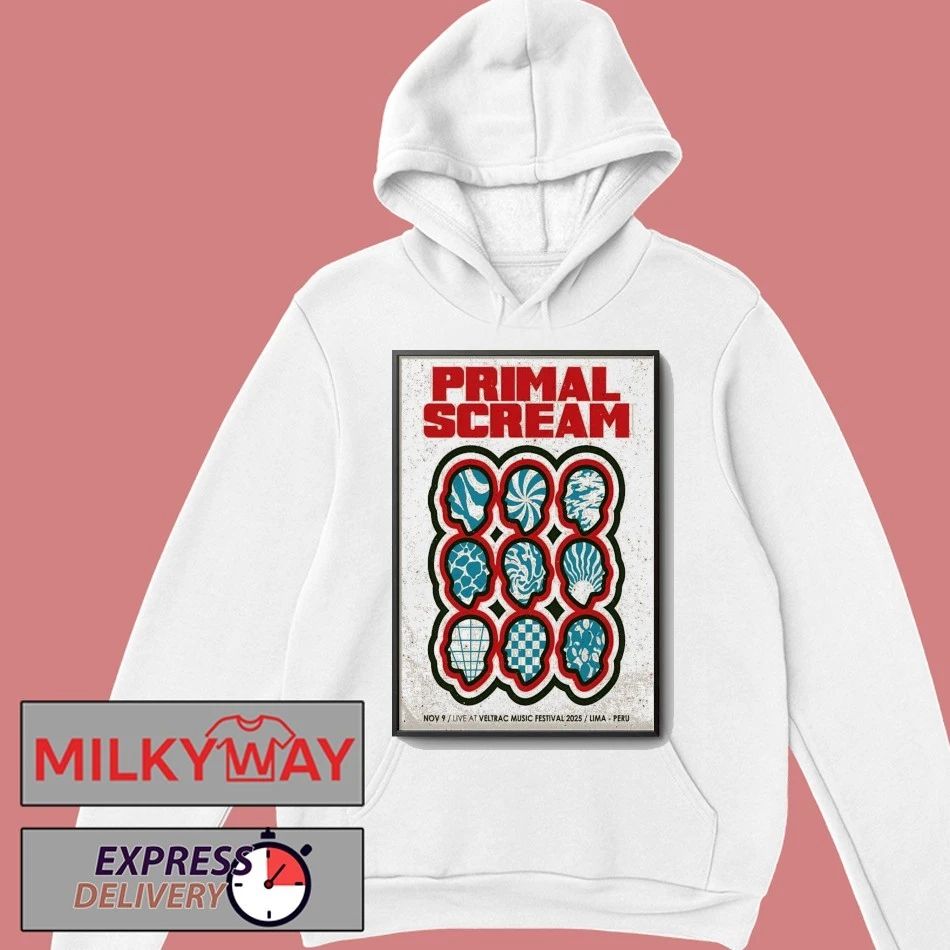 Primal Scream Veltrac Music Fest in Lima Peru Nov 9 2025 Poster shirt