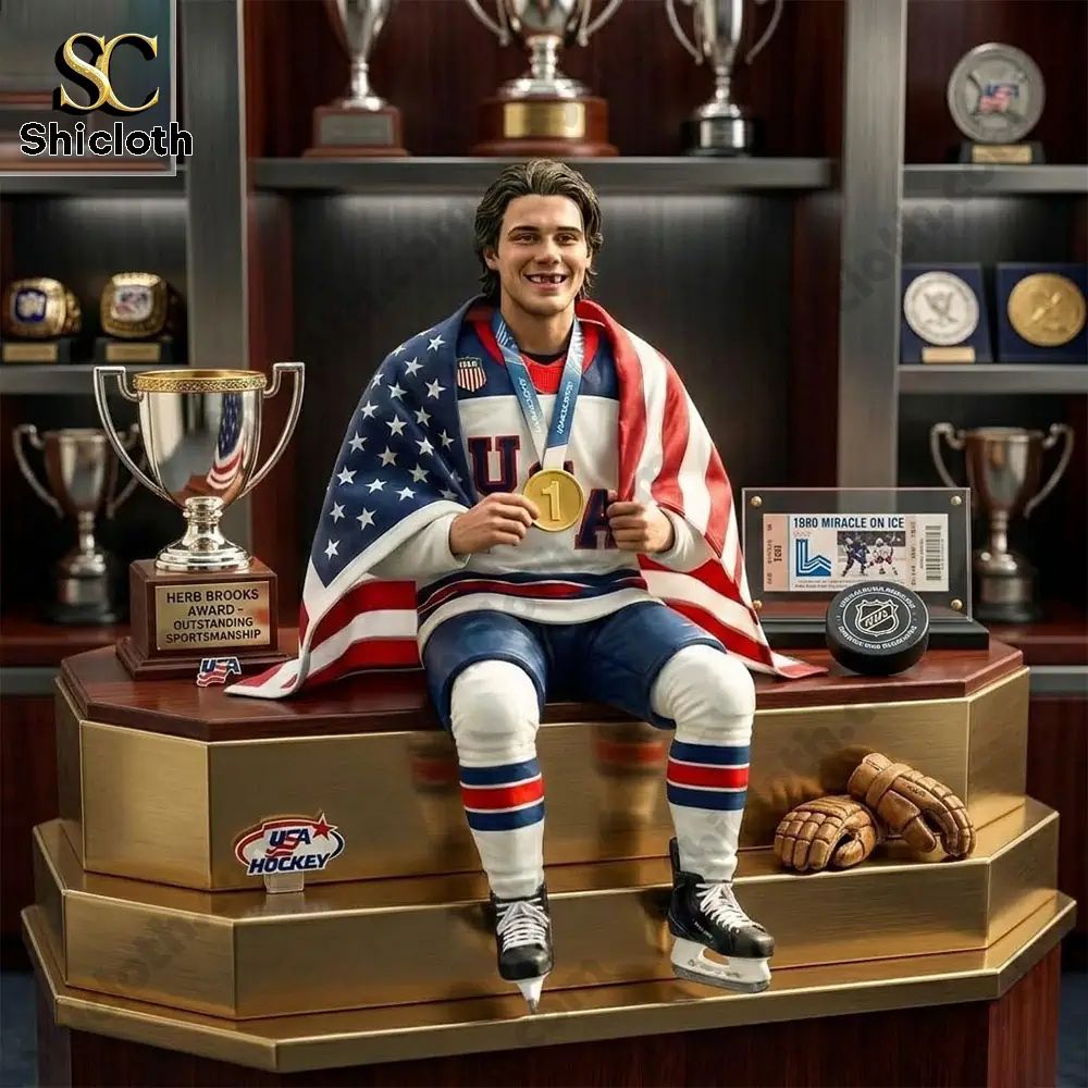Jack Hughes 2026 Winter Olympic Gold Desktop 3D Pop Figure Doll