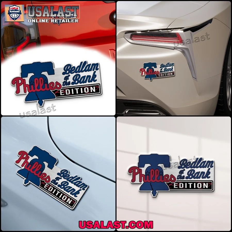 Philadelphia Phillies Edition Engraved Car Name Badge