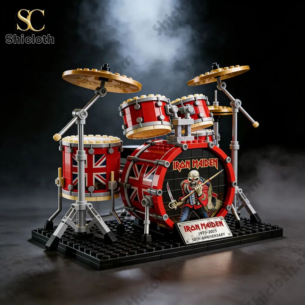 Iron Maiden 50th Anniversary Drum Set Building Block Kit